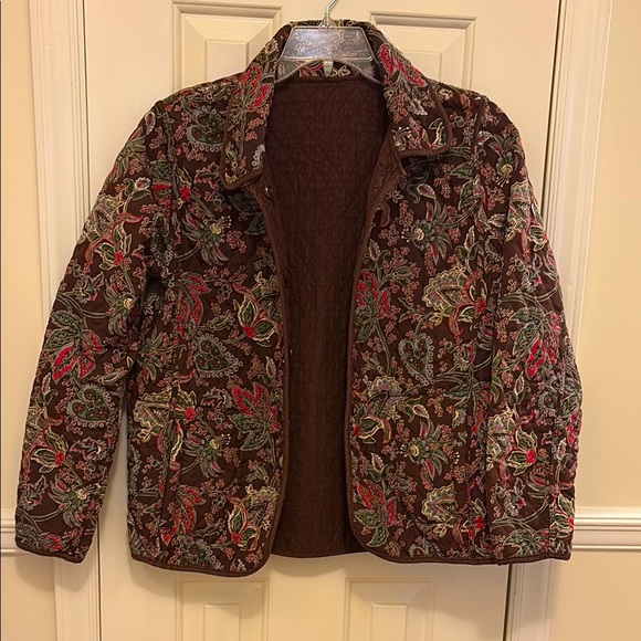 Blassport Reversible Paisley Floral Quilted Jacket Large - Picture 1 of 12